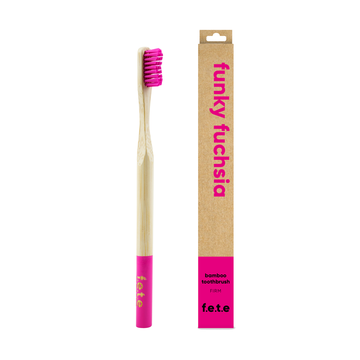 f.e.t.e | 'Funky Fuchsia' Adult's Firm Bamboo Toothbrush