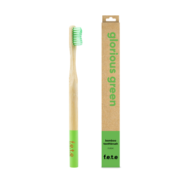 f.e.t.e | 'Glorious Green' Adult's Firm Bamboo Toothbrush