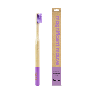 f.e.t.e | 'Magnificent Mauve' Adult's Soft Bamboo Toothbrush