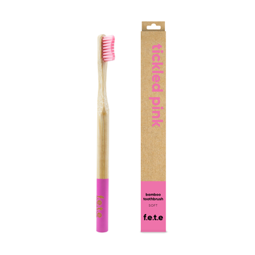 f.e.t.e | 'Tickled Pink' Adult's Soft Bamboo Toothbrush